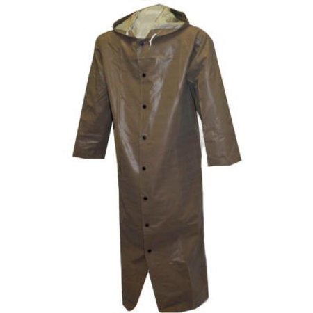 TINGLEY RUBBER Tingley® C12168 Magnaprene„¢ Storm Fly Front Hooded Coat, Green, 60", XL C12168.XL